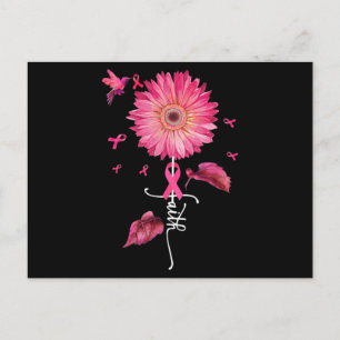 Roze Ribbon Daisy Faith - Borstkanker Bewustheid Briefkaart