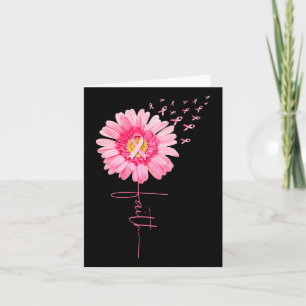 Roze Ribbon Daisy Faith - Borstkanker Bewustheid Kaart