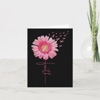 Roze Ribbon Daisy Faith - Borstkanker Bewustheid Kaart