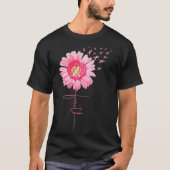 Roze Ribbon Daisy Faith - Borstkanker Bewustheid T-shirt (Voorkant)