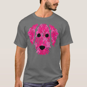 Roze Ribbon Dog Inspirerend Breast Cancer waren T-shirt