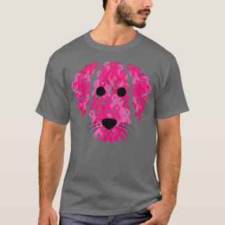 Roze Ribbon Dog Inspirerend Breast Cancer waren T-shirt