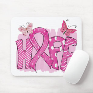 Roze Ribbon Hope Fighter Warrior Breast Cancer Muismat