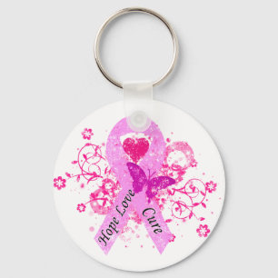Roze Ribbon Hope Love Cure Sleutelhanger