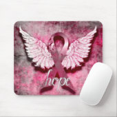 Roze Ribbon Hope op Vetro Design Muismat (Met muis)