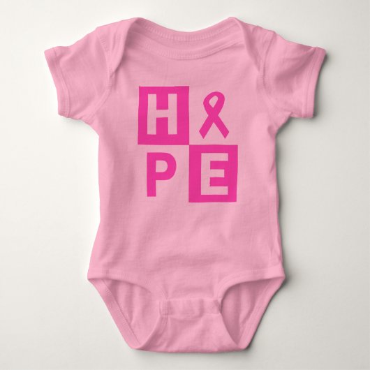 Roze Ribbon Hope Romper (Voorkant)
