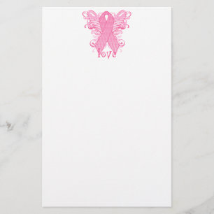 Roze Ribbon Love Briefpapier