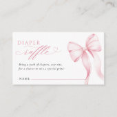 Roze Ribbon Luier Raffle Enclosure Kaart (Voorkant)