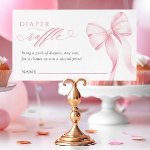 Roze Ribbon Luier Raffle Enclosure Kaart