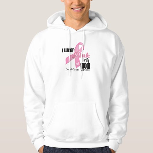 Roze Ribbon Mam Breast Cancer Hoodie (Voorkant)