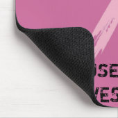 Roze Ribbon Mousepad Muismat (Hoek)