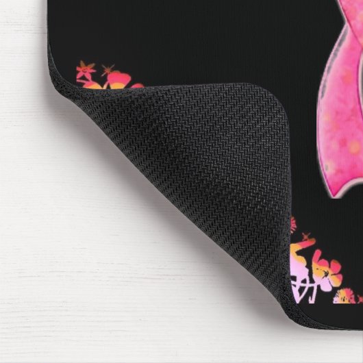 Roze Ribbon Mousepad Muismat (Hoek)