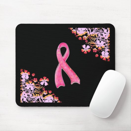 Roze Ribbon Mousepad Muismat (Met muis)