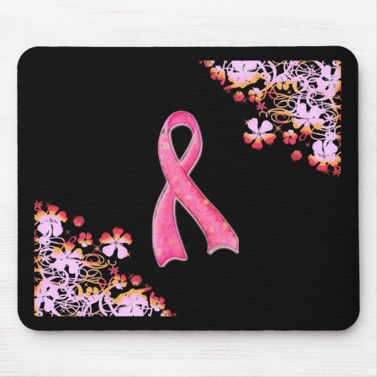 Roze Ribbon Mousepad Muismat (Voorkant)