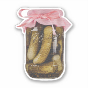 Roze Ribbon Pickle Jar Charm Sticker