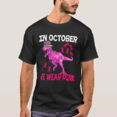 Roze ribbon Rex Kinder borstkankerbewustmakingsboe T-shirt (Voorkant)