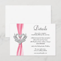 Roze ribbon Silver Swans Weddenschap Details