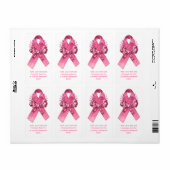 Roze Ribbon Survivor Etiket (Full Sheet)