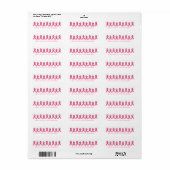 Roze Ribbon Survivor Etiket (Full Sheet)