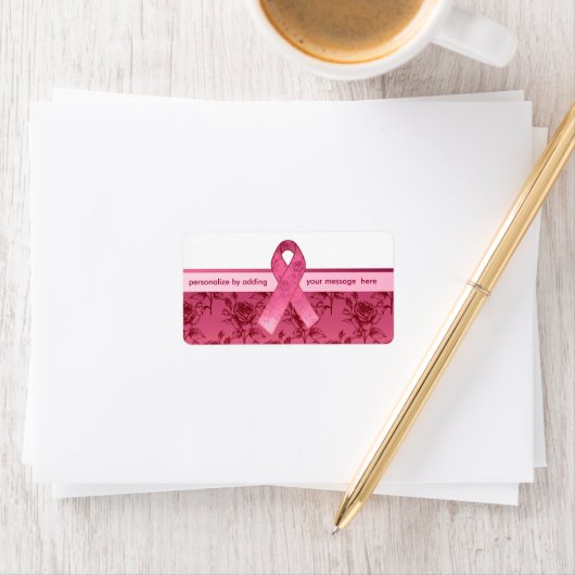 Roze Ribbon Survivor Etiket (Insitu)