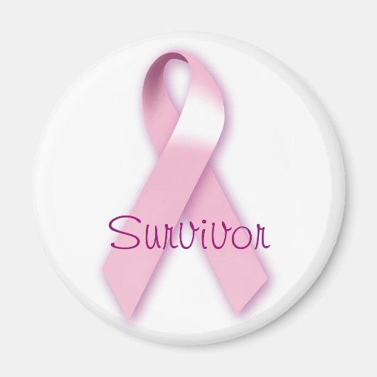 Roze ribbon Survivor Magnet (Voorkant)