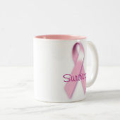 Roze Ribbon Survivor Mok (Voorkant rechts)