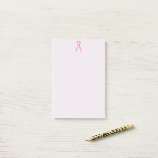 Roze Ribbon Survivor Post-it® Notes (Op bureau)