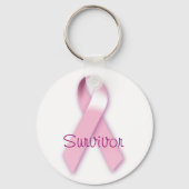 Roze Ribbon Survivor Sleutelhanger (Voorkant)