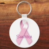Roze Ribbon Survivor Sleutelhanger (Voorkant)
