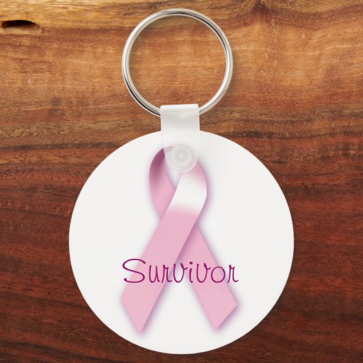 Roze Ribbon Survivor Sleutelhanger (Voorkant)
