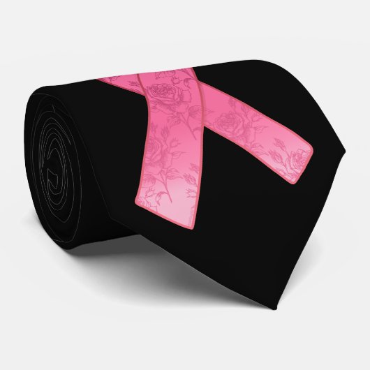 Roze Ribbon Survivor Stropdas (Opgerold)