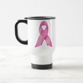 Roze ribbon Travel Mug Reisbeker (Links)