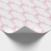 Roze Ribbon Trellis Cadeaupapier (Hoek)