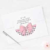 Roze ribbons en bows Polka Dots Wedding Stickers (Envelop)