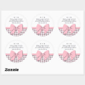 Roze ribbons en bows Polka Dots Wedding Stickers (Vel)