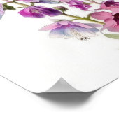 Roze Ridderspoor Bloem Kunstprint Poster (Hoek)