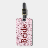 Roze riemen bagagelabel (Voorkant verticaal)