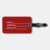 Roze riemen bagagelabel (Achterkant horizontaal)