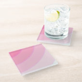 Roze riemen Onderzetter van glas (Schuin)