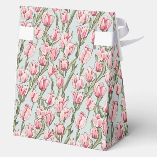 Roze rij sereniteit bedankdoosjes (Achterkant)