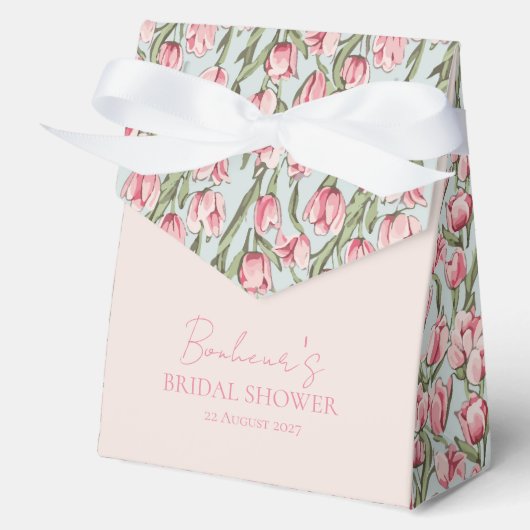 Roze rij sereniteit bedankdoosjes (Voorkant)