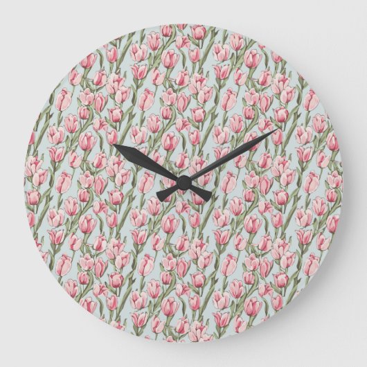 Roze Rij Sereniteit Grote Klok (Voorkant)
