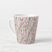Roze Rij Sereniteit Latte Mok (Linkerhoek)
