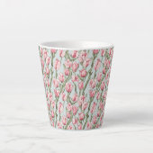 Roze Rij Sereniteit Latte Mok (Voorkant)