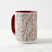 Roze Rij Sereniteit Mok (Voorkant links)