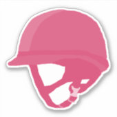 Roze rijhelm sticker (Voorkant)