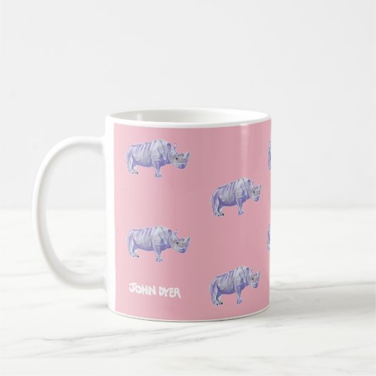 roze Rijnse mok door John Dyer (Links)