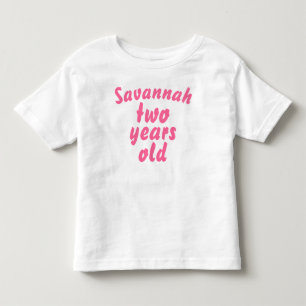 Roze Rimpel Mooie Meisje Twee Jaar Oude Rimpel T-s Kinder Shirts