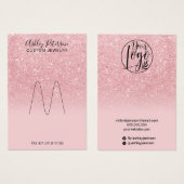 Roze ring-display voor regenboogjuwelen visitekaartje (Voorkant /achterkant)