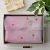 Roze Ring & Liefde (Design 70 Roze Serie) Tissuepapier (Geschenk)
